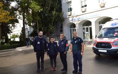 Η Ομάδα Άμεσης Δράσης του Ι.Σ.Α. στο Πανεπιστημιακό Νοσοκομείο Τιράνων